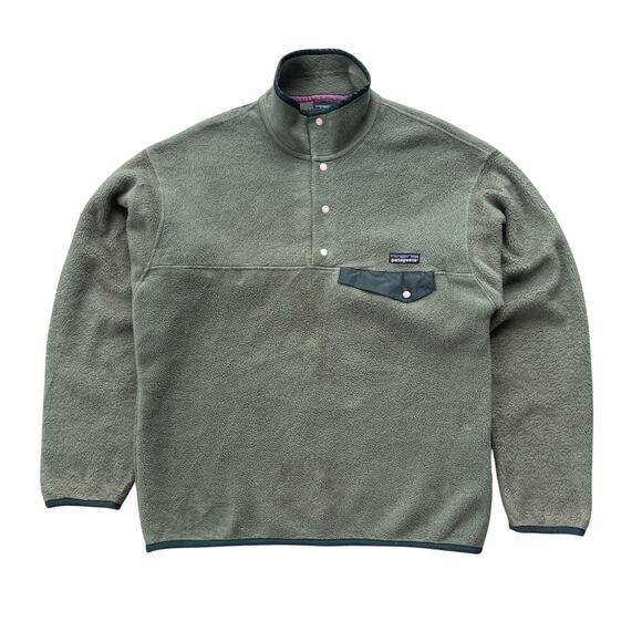 Patagonia Jackets & Blazers - PATAGONIA Vintage 2000's Synchilla Snap-T Pullover Fleece Olive Green Sz S